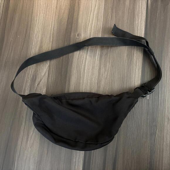 Vintage Jansport Fanny Pack Black Double Zip Up Buckle Pack Black Belt Bag - Picture 6 of 7